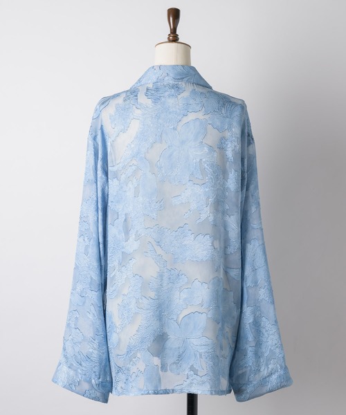 yae(ヤエ)の「Relax jacquard shirt / リラックスジャガードシャツ(シャツ/ブラウス・レディース・ブラック/ライトブルー・FREE)」の15枚目の写真