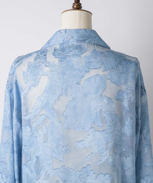 yae(ヤエ)の「Relax jacquard shirt / リラックスジャガードシャツ(シャツ/ブラウス・レディース・ブラック/ライトブルー・FREE)」の9枚目の写真