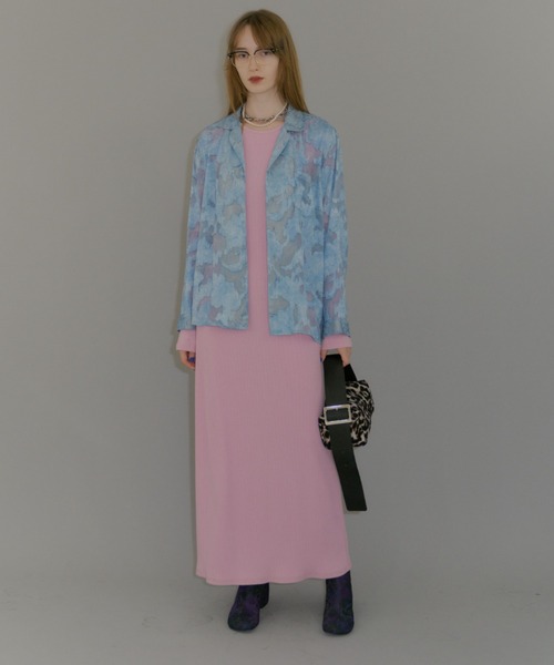 yae(ヤエ)の「Relax jacquard shirt / リラックスジャガードシャツ(シャツ/ブラウス・レディース・ブラック/ライトブルー・FREE)」の19枚目の写真