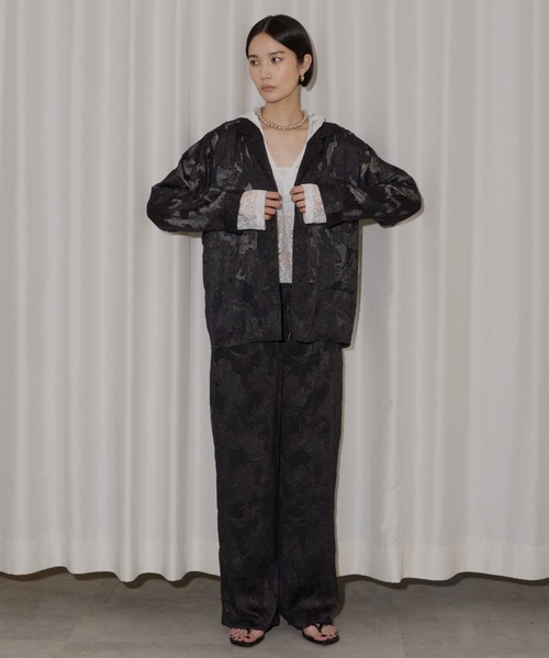 yae(ヤエ)の「Relax jacquard shirt / リラックスジャガードシャツ(シャツ/ブラウス・レディース・ブラック/ライトブルー・FREE)」の22枚目の写真