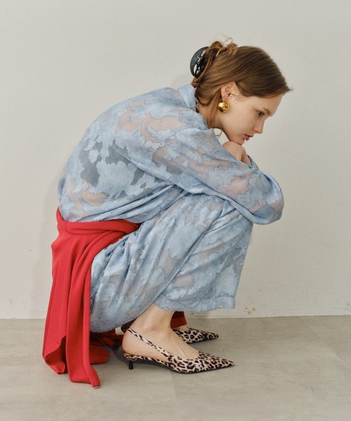 yae(ヤエ)の「Relax jacquard shirt / リラックスジャガードシャツ(シャツ/ブラウス・レディース・ブラック/ライトブルー・FREE)」の20枚目の写真