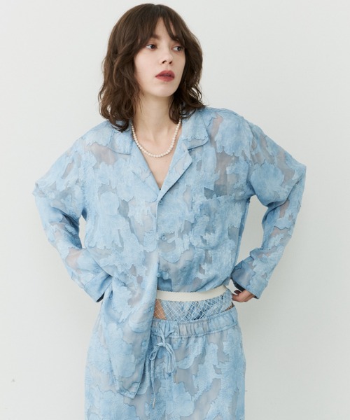Relax jacquard shirt / リラックスジャガードシャツ（シャツ/ブラウス