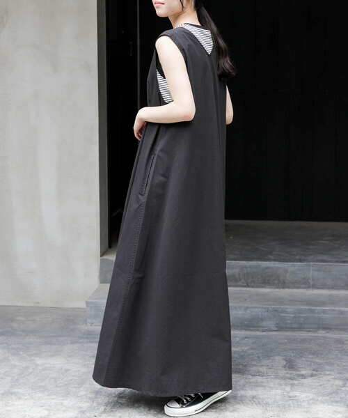 FORK&SPOON　テントラインUネックワンピース BLACK 1 アーバンリサーチ ドアーズ URBAN RESEARCH DOORS FORK&SPOON