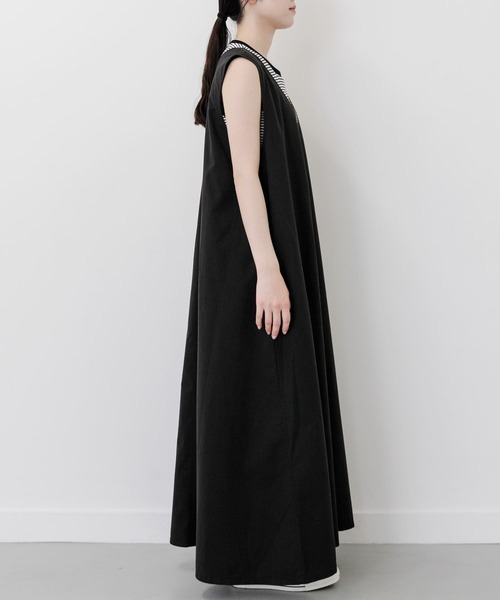 FORK&SPOON　テントラインUネックワンピース BLACK 1 FORK&SPOON テントラインUネックワンピース[DFA5-26V138]｜URBAN