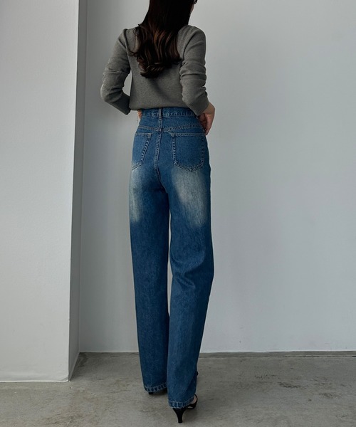 Louere（ルエレ）の「ドレープアシメネックニットトップス（ニット/セーター・レディース・アイボリー/ネイビー/ブラック/チャコール/グレー/ブラウン・MEDIUM/LARGE/SMALL）」の22枚目の写真