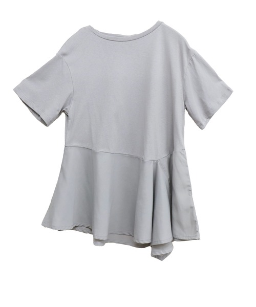 libelle more（リベル モア）の「異素材MIX裾ペプラムプルオーバー（Tシャツ/カットソー・レディース・ブラック/ライトグレー/オフホワイト/ベージュ・M）」の19枚目の写真
