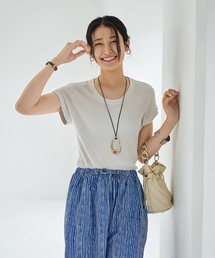STYLE DELI（スタイルデリ）の「シャリ感とろみリブシアーニットトップス（Tシャツ/カットソー）」