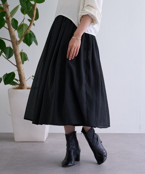 LIVETART(リヴェタート)の「シアーリバーシブルスカート(スカート・レディース・ブラック・FREE)」の17枚目の写真