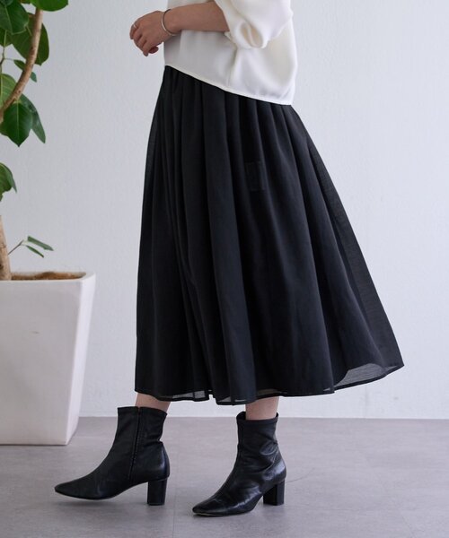 LIVETART(リヴェタート)の「シアーリバーシブルスカート(スカート・レディース・ブラック・FREE)」の18枚目の写真