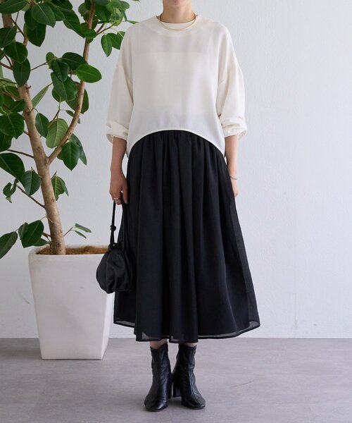 LIVETART(リヴェタート)の「シアーリバーシブルスカート(スカート・レディース・ブラック・FREE)」の21枚目の写真