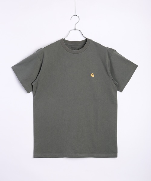Carhartt WIP（カーハートダブリューアイピー）の「Carhartt WIP / カーハート ダブリューアイピー ワンポイントロゴ刺繍 半袖Tシャツ（Tシャツ/カットソー・メンズ・ブラック/ホワイト/チャコールグレー/グリーン・S/M/L/XL/XXL）」の13枚目の写真