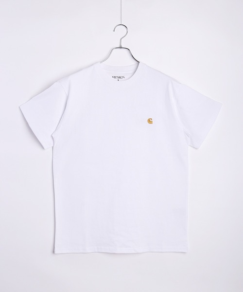 Carhartt WIP（カーハートダブリューアイピー）の「Carhartt WIP / カーハート ダブリューアイピー ワンポイントロゴ刺繍 半袖Tシャツ（Tシャツ/カットソー・メンズ・ブラック/ホワイト/チャコールグレー/グリーン・S/M/L/XL/XXL）」の5枚目の写真