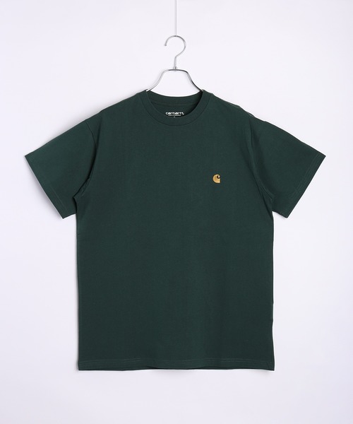 Carhartt WIP（カーハートダブリューアイピー）の「Carhartt WIP / カーハート ダブリューアイピー ワンポイントロゴ刺繍 半袖Tシャツ（Tシャツ/カットソー・メンズ・ブラック/ホワイト/チャコールグレー/グリーン・S/M/L/XL/XXL）」の10枚目の写真