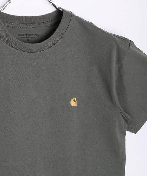 Carhartt WIP（カーハートダブリューアイピー）の「Carhartt WIP / カーハート ダブリューアイピー ワンポイントロゴ刺繍 半袖Tシャツ（Tシャツ/カットソー・メンズ・ブラック/ホワイト/チャコールグレー/グリーン・S/M/L/XL/XXL）」の15枚目の写真