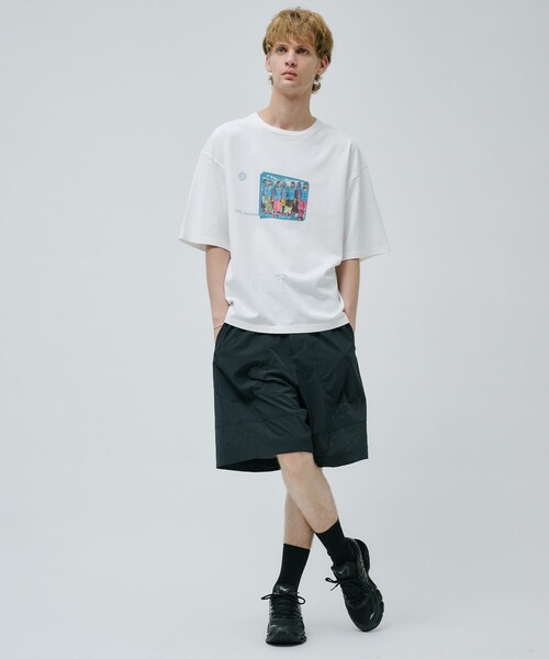 PUBLIC TOKYO(パブリックトウキョウ)の「Dot Airリラックスワイドショーツ(その他パンツ・メンズ・ブラック/グレイッシュベージュ・1/2)」の15枚目の写真