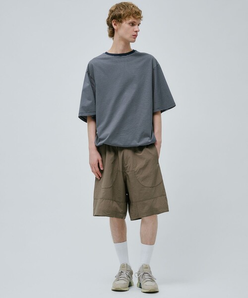 PUBLIC TOKYO(パブリックトウキョウ)の「Dot Airリラックスワイドショーツ(その他パンツ・メンズ・ブラック/グレイッシュベージュ・1/2)」の8枚目の写真