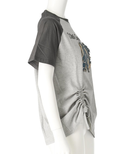 ANAP(アナップ)の「デニムワッペン付き ラグランTシャツ(Tシャツ/カットソー・レディース・グレー/ベージュ・XS/S)」の10枚目の写真