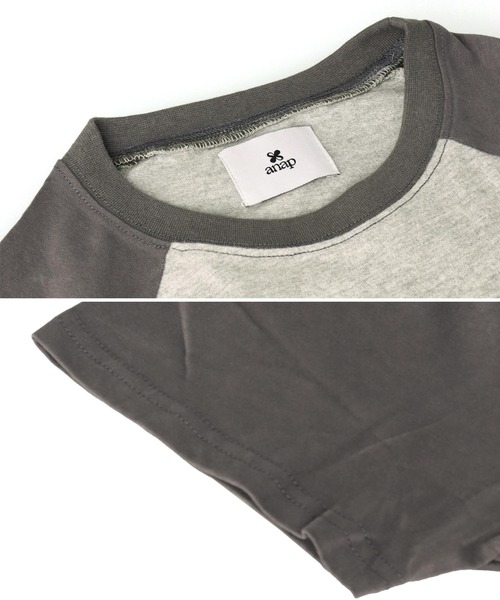ANAP(アナップ)の「デニムワッペン付き ラグランTシャツ(Tシャツ/カットソー・レディース・グレー/ベージュ・XS/S)」の11枚目の写真