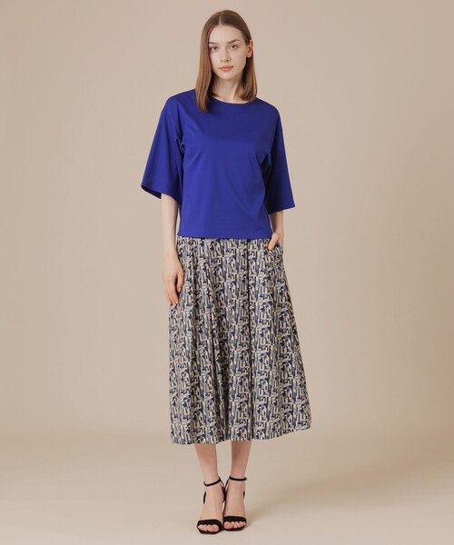 MACKINTOSH LONDON(マッキントッシュ ロンドン)の「【SUPER FINE LAB.】パウダーシュガーコットンTシャツ(Tシャツ/カットソー・レディース・ブルー系その他4/ブラック/ホワイト・38)」の6枚目の写真