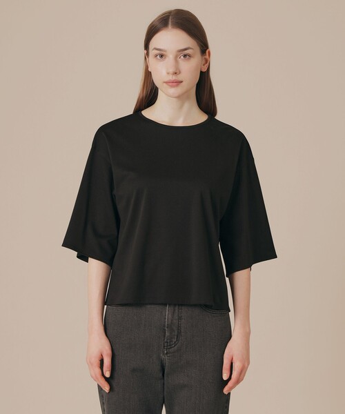 MACKINTOSH LONDON(マッキントッシュ ロンドン)の「【SUPER FINE LAB.】パウダーシュガーコットンTシャツ(Tシャツ/カットソー・レディース・ブルー系その他4/ブラック/ホワイト・38)」の7枚目の写真