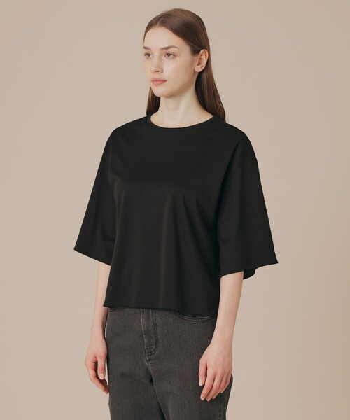 MACKINTOSH LONDON(マッキントッシュ ロンドン)の「【SUPER FINE LAB.】パウダーシュガーコットンTシャツ(Tシャツ/カットソー・レディース・ブルー系その他4/ブラック/ホワイト・38)」の8枚目の写真