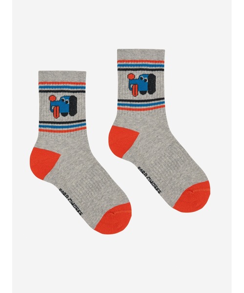 BOBO CHOSES(ボボショーズ)の「Doggy Mate short socks(ソックス/靴下・キッズ・ヘザーグレー・23-25/26-28/29-31/32-34/35-37/38-40)」の3枚目の写真