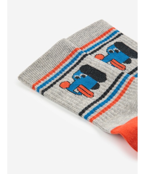 BOBO CHOSES(ボボショーズ)の「Doggy Mate short socks(ソックス/靴下・キッズ・ヘザーグレー・23-25/26-28/29-31/32-34/35-37/38-40)」の2枚目の写真