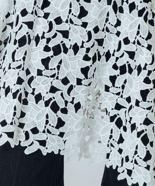ROSE BUD（ローズバッド）の「LACE WRAP SKIRT（スカート・レディース・ホワイト/ブラック・ONE SIZE）」の7枚目の写真