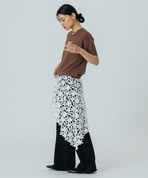 ROSE BUD（ローズバッド）の「LACE WRAP SKIRT（スカート・レディース・ホワイト/ブラック・ONE SIZE）」の11枚目の写真