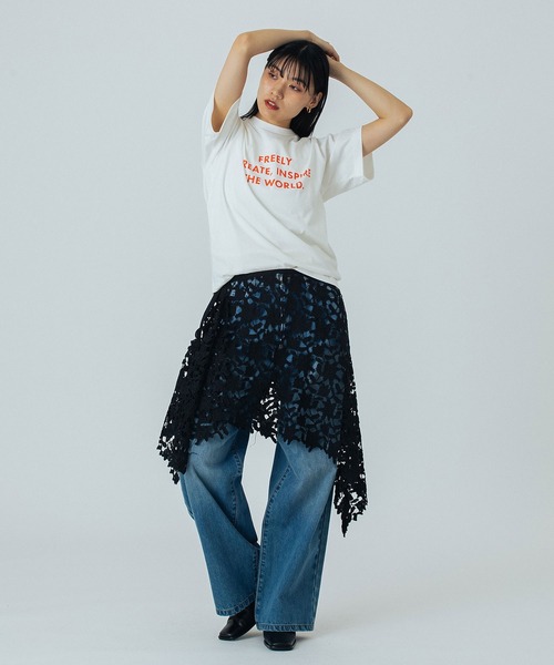 ROSE BUD（ローズバッド）の「LACE WRAP SKIRT（スカート・レディース・ホワイト/ブラック・ONE SIZE）」の20枚目の写真