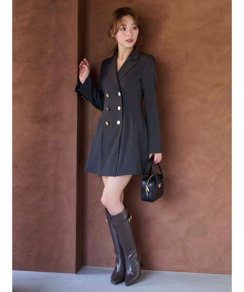 2WAYフィットアンドフレアジャケットワンピース（ワンピース