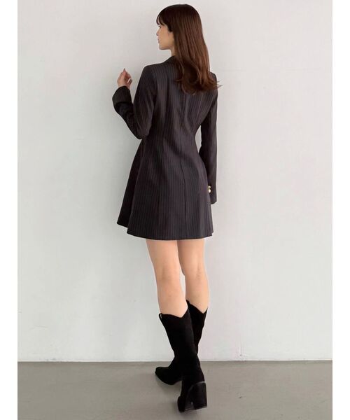 MERCURYDUO（マーキュリーデュオ）の「2WAYフィットアンドフレアジャケットワンピース（ワンピース・レディース・チャコールグレー/アイボリー/ライトグレー/ブラウン・SMALL/MEDIUM）」の19枚目の写真