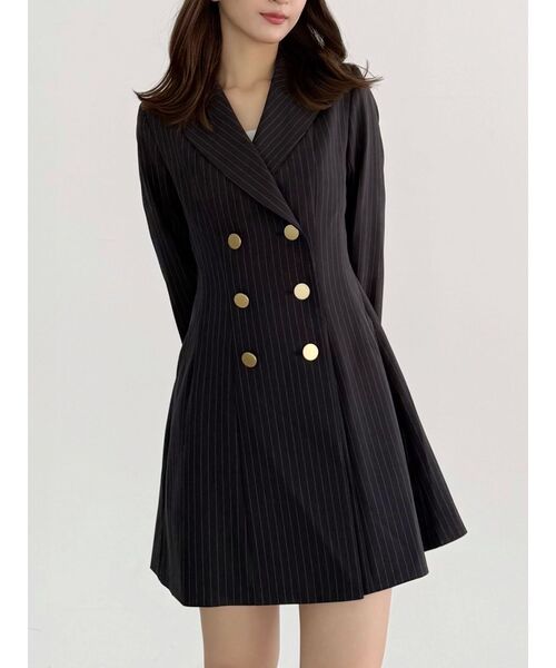 MERCURYDUO（マーキュリーデュオ）の「2WAYフィットアンドフレアジャケットワンピース（ワンピース・レディース・チャコールグレー/アイボリー/ライトグレー/ブラウン・SMALL/MEDIUM）」の20枚目の写真