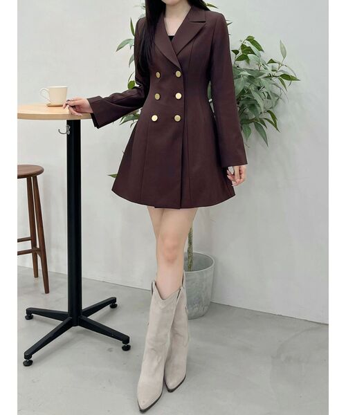 MERCURYDUO 2WAYフィットアンドフレアジャケットワンピース 2WAYフィットアンドフレアジャケットワンピース（ワンピース