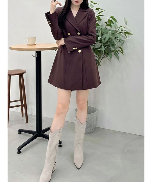 2WAYフィットアンドフレアジャケットワンピース（ワンピース