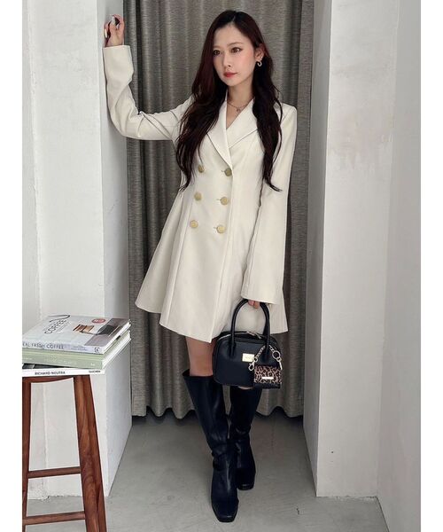 2WAYフィットアンドフレアジャケットワンピース（ワンピース