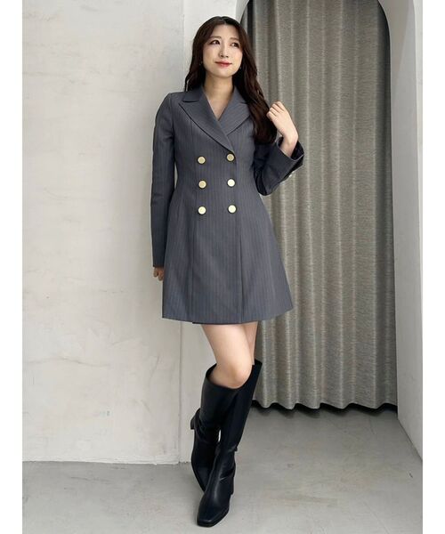 2WAYフィットアンドフレアジャケットワンピース（ワンピース