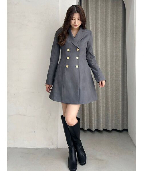 2WAYフィットアンドフレアジャケットワンピース（ワンピース