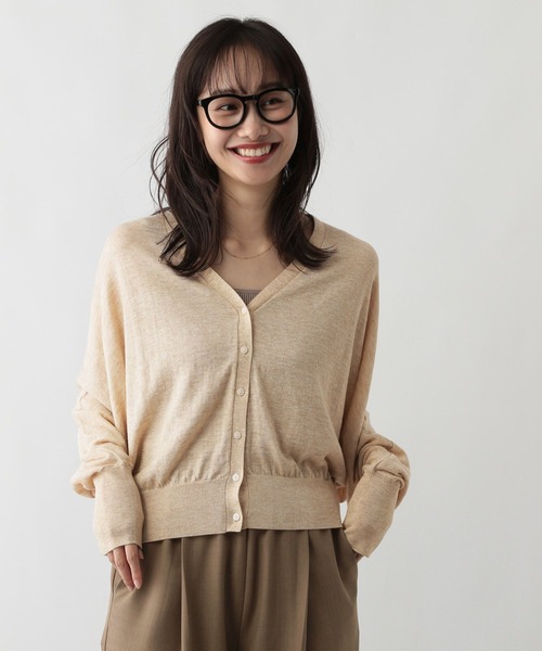 FOUND GOOD（ファウンドグッド）の「ナメラカラメドルマンCD（カーディガン/ボレロ・レディース・ブラック/グレー系2/ブルー系2/ベージュ・L/M/S）」の4枚目の写真