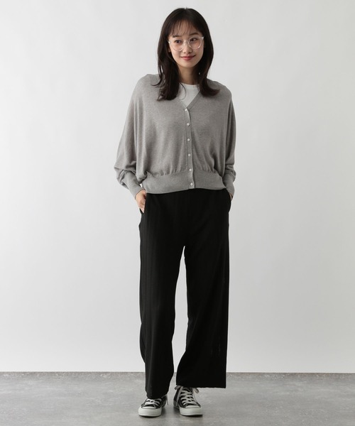 FOUND GOOD（ファウンドグッド）の「ナメラカラメドルマンCD（カーディガン/ボレロ・レディース・ブラック/グレー系2/ブルー系2/ベージュ・L/M/S）」の8枚目の写真