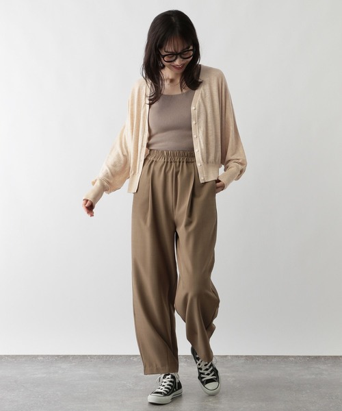 FOUND GOOD（ファウンドグッド）の「ナメラカラメドルマンCD（カーディガン/ボレロ・レディース・ブラック/グレー系2/ブルー系2/ベージュ・L/M/S）」の12枚目の写真