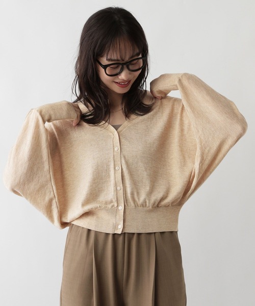 FOUND GOOD（ファウンドグッド）の「ナメラカラメドルマンCD（カーディガン/ボレロ・レディース・ブラック/グレー系2/ブルー系2/ベージュ・L/M/S）」の15枚目の写真