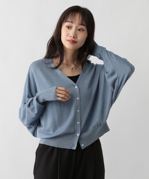 FOUND GOOD（ファウンドグッド）の「ナメラカラメドルマンCD（カーディガン/ボレロ・レディース・ブラック/グレー系2/ブルー系2/ベージュ・L/M/S）」の18枚目の写真