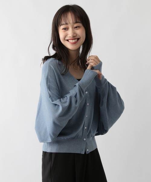 FOUND GOOD（ファウンドグッド）の「ナメラカラメドルマンCD（カーディガン/ボレロ・レディース・ブラック/グレー系2/ブルー系2/ベージュ・L/M/S）」の19枚目の写真