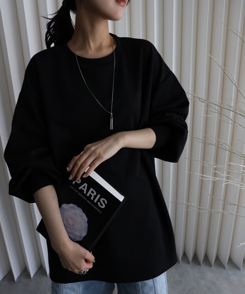 YENNA(イェンナ)の「ボリュームスリーブビックTシャツ(Tシャツ/カットソー・レディース・アイボリー/ブラック・FREE)」の22枚目の写真