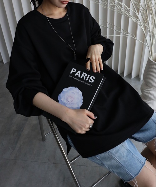 YENNA(イェンナ)の「ボリュームスリーブビックTシャツ(Tシャツ/カットソー・レディース・アイボリー/ブラック・FREE)」の17枚目の写真