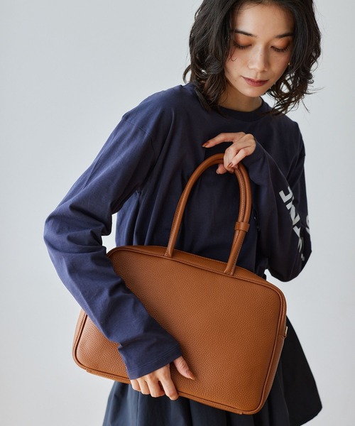 MILOS（ミロス）の「BARNYARDSTORM / MILOS(ミロス) / スクエアハンドルBAG（ハンドバッグ・レディース・ブラック/キャメル・FREE）」の9枚目の写真