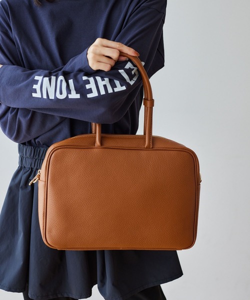 MILOS（ミロス）の「BARNYARDSTORM / MILOS(ミロス) / スクエアハンドルBAG（ハンドバッグ・レディース・ブラック/キャメル・FREE）」の10枚目の写真