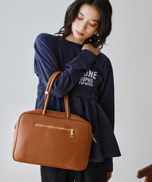 MILOS（ミロス）の「BARNYARDSTORM / MILOS(ミロス) / スクエアハンドルBAG（ハンドバッグ・レディース・ブラック/キャメル・FREE）」の13枚目の写真