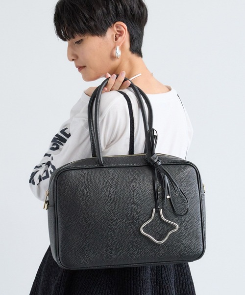 MILOS（ミロス）の「BARNYARDSTORM / MILOS(ミロス) / スクエアハンドルBAG（ハンドバッグ・レディース・ブラック/キャメル・FREE）」の15枚目の写真